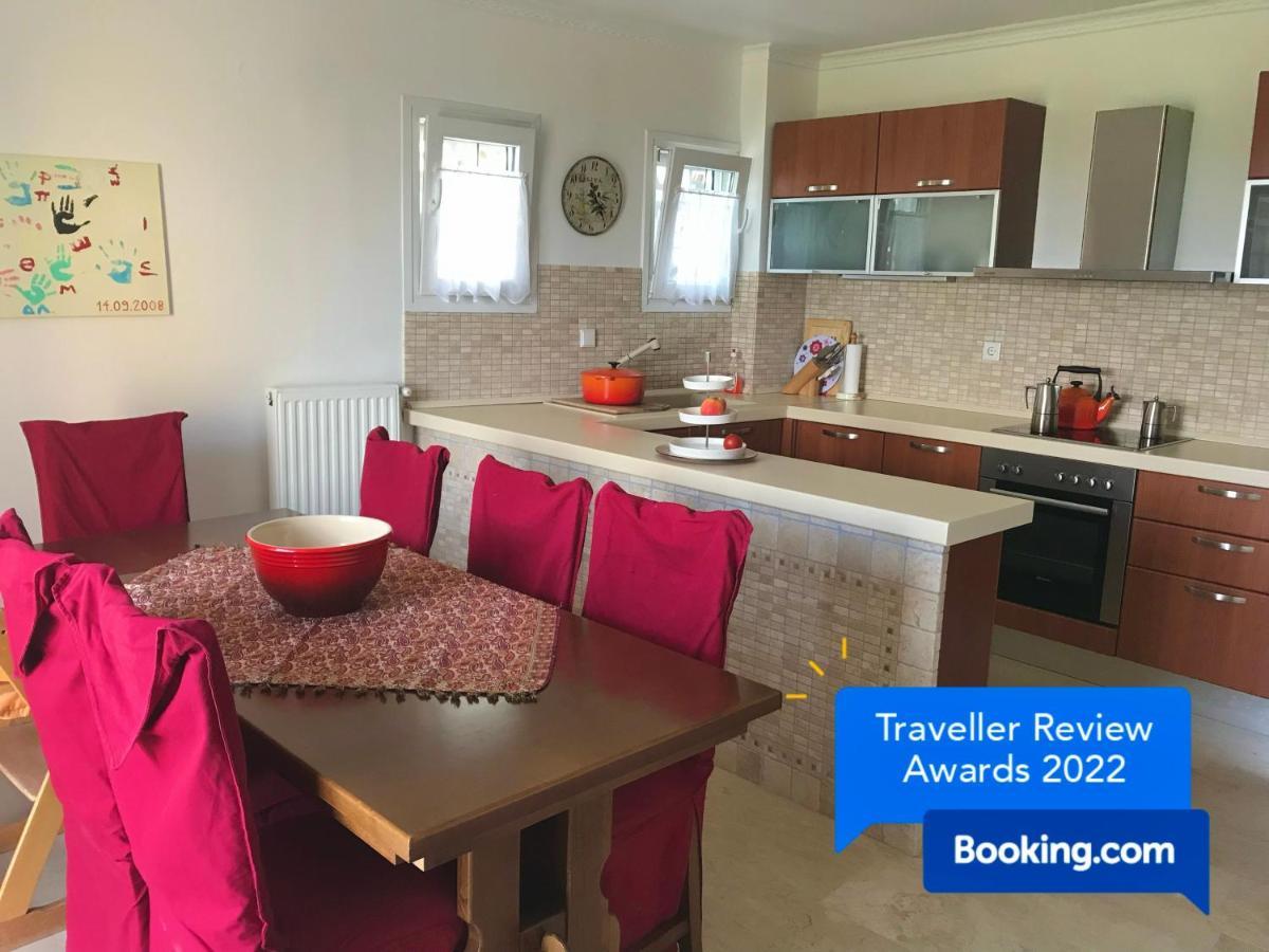 Schoenes Familienappartement In Pelekas, Corfu Mit Meerblick Extérieur photo